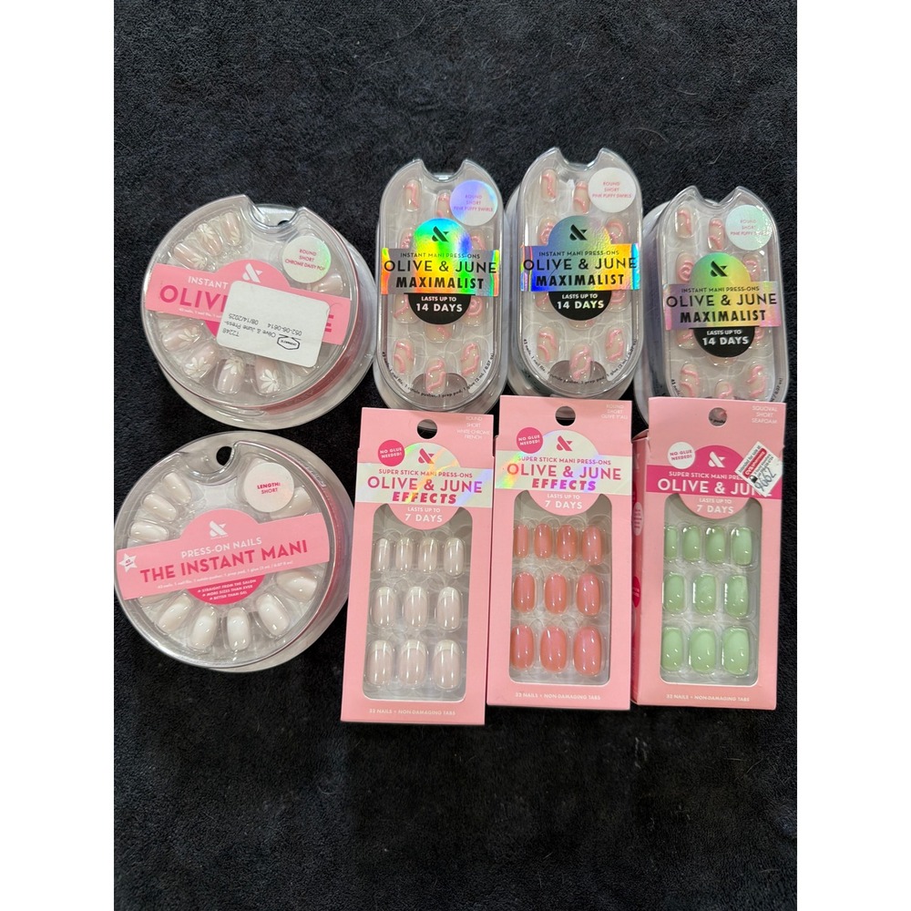 Olive & June Press-On Nail Bundle 8pk Instant Mani Maximalist Effects Short